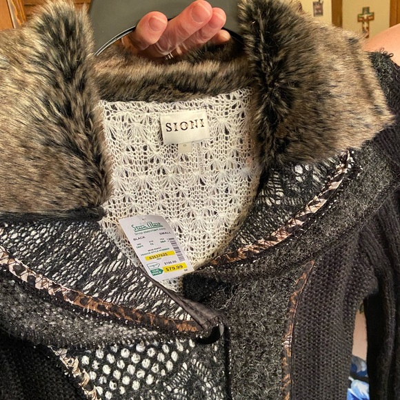 Black sioni knit jacket NWT - Picture 3 of 4
